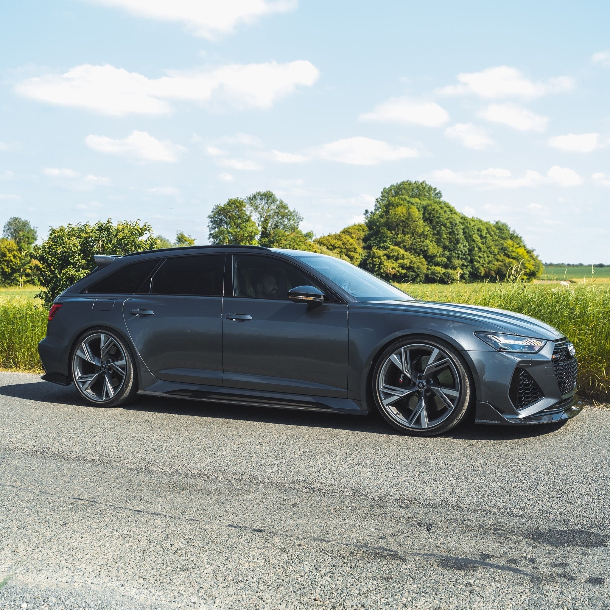 Audi RS6 C8 & RS7 Pre-Preg Carbon Fibre Front Splitter (2019+) - AUTOID® - Front Lips & Splitters - CT Design