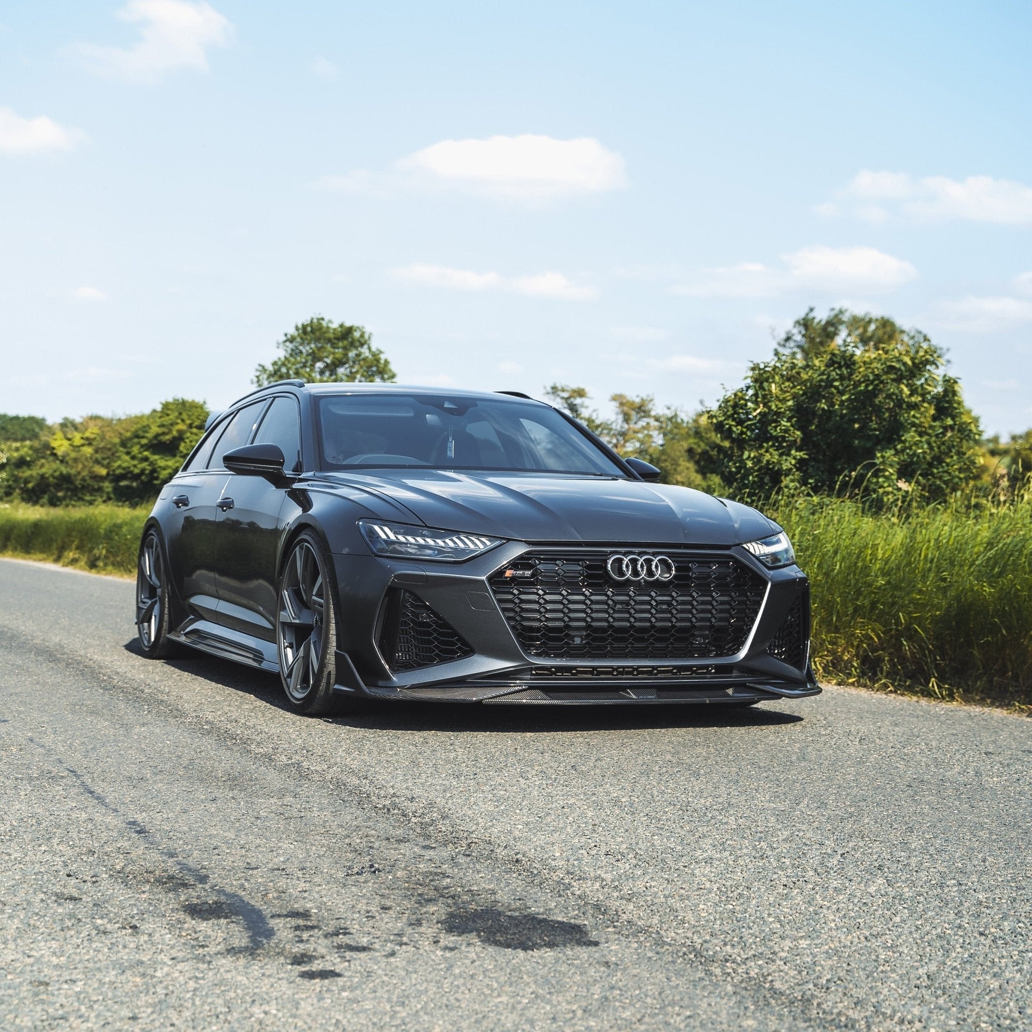 Audi RS6 C8 & RS7 Pre-Preg Carbon Fibre Front Splitter (2019+) - AUTOID® - Front Lips & Splitters - CT Design