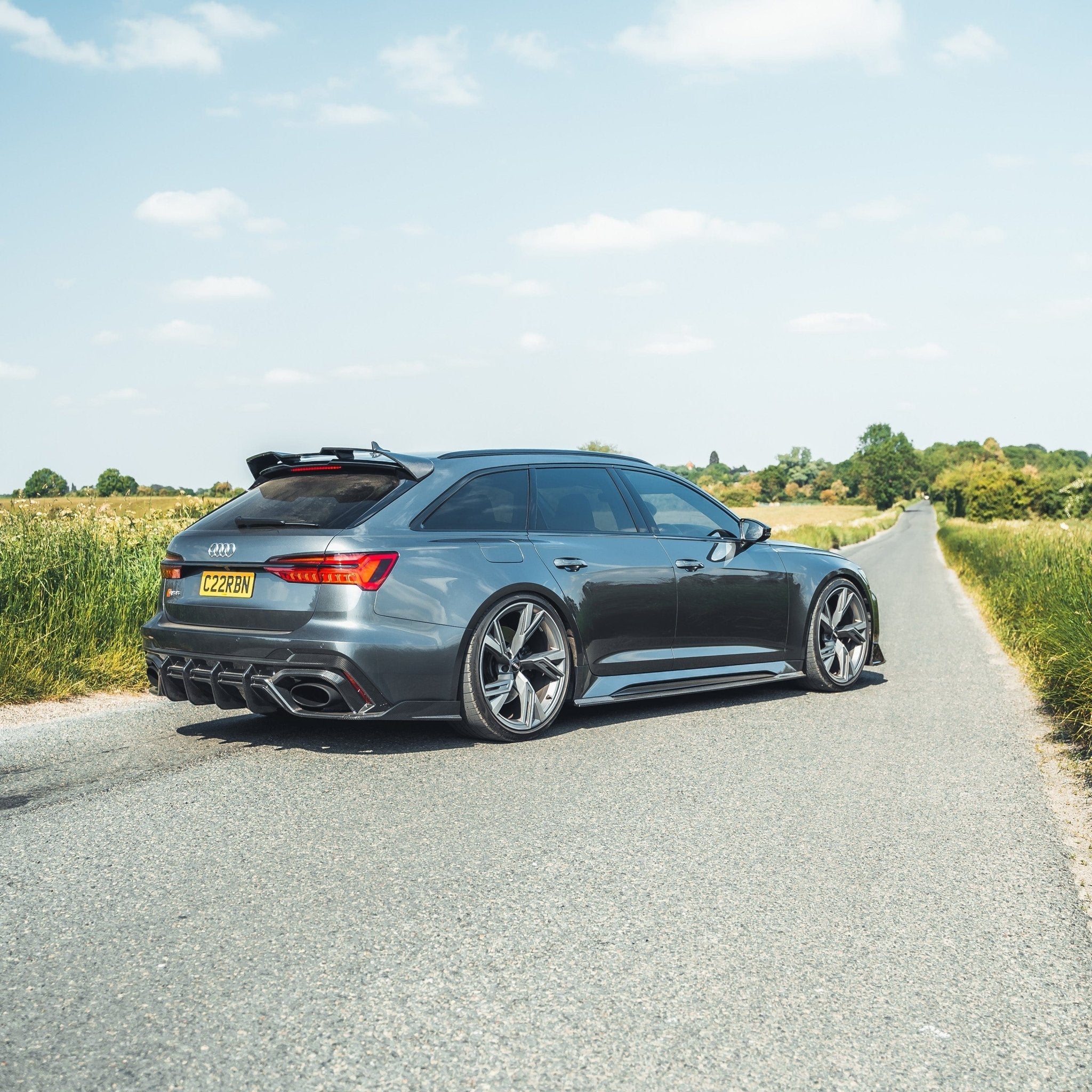 Audi RS6 C8 & RS7 Pre-Preg Carbon Fibre Side Skirts (2019+) - AUTOID® - Side Skirts & Winglets - CT Design