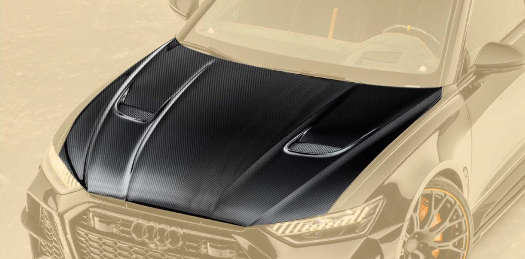 Audi RS6 Carbon Fibre Front Hood by Mansory (2018+, C8), Front Hood, Mansory - AUTOID | Premium Automotive Accessories