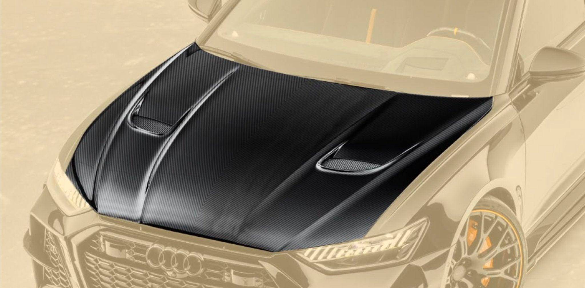 Audi RS6 Carbon Fibre Front Hood by Mansory (2018+, C8) - AUTOID® - Front Hood - Mansory