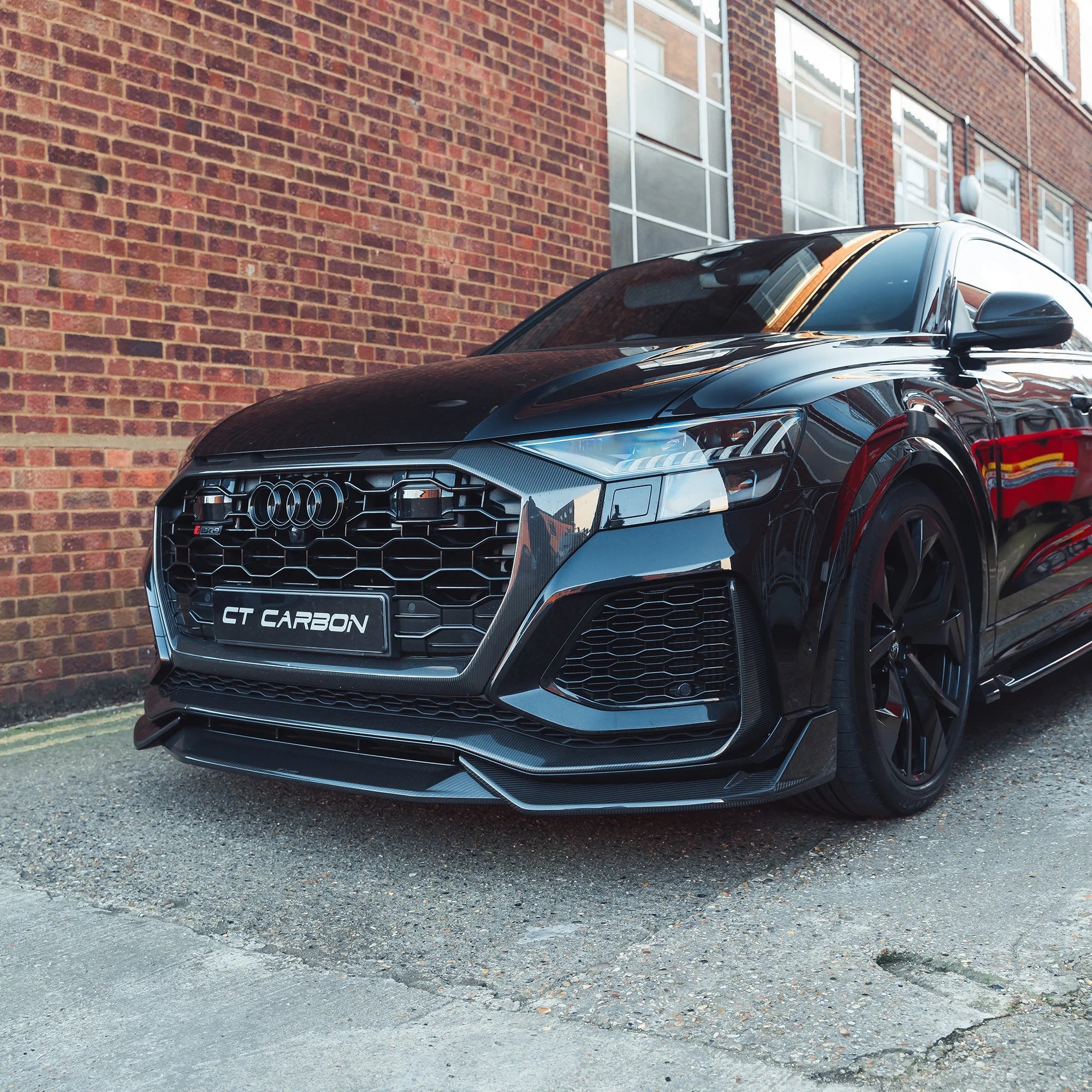 Audi RSQ8 4M Pre - Preg Carbon Fibre Front Splitter (2019+) - AUTOID - Front Lips & Splitters - CT Design