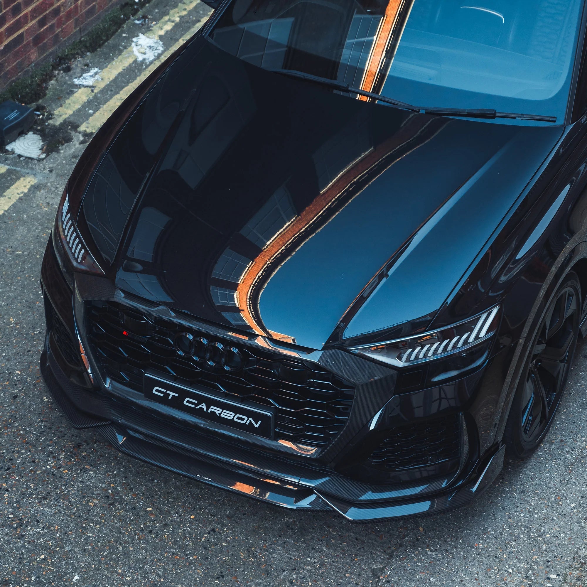 Audi RSQ8 4M Pre - Preg Carbon Fibre Front Splitter (2019+) - AUTOID - Front Lips & Splitters - CT Design