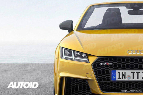 Audi 8S TT and 4S R8 pre-preg carbon fibre wing mirror covers fitted view