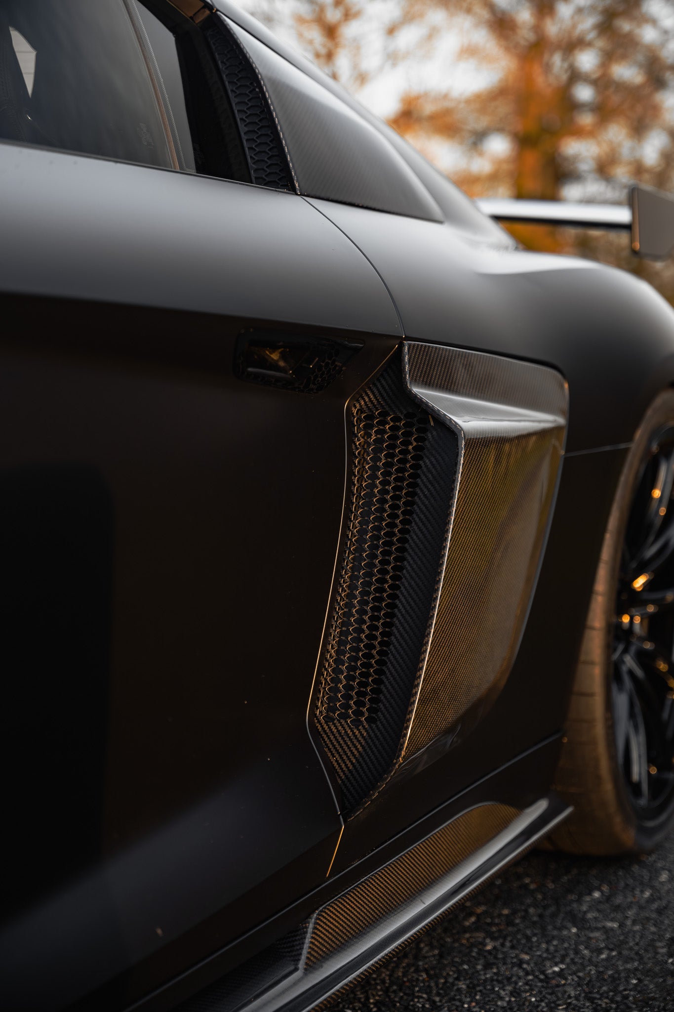 Audi R8 4S Facelift LCI Garnitures latérales GT en fibre de carbone préimprégnée par FORM (2021-2024)