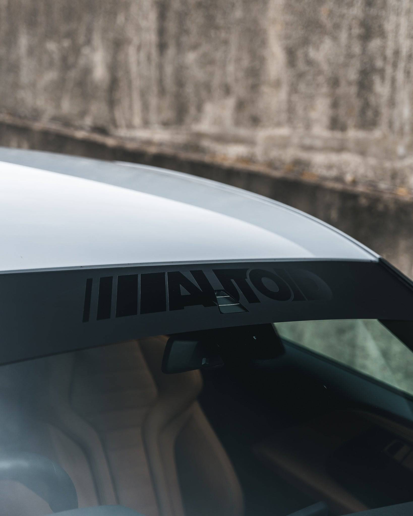 AUTOID Matte Sunstrip with Gloss Logo Overlay, Vinyl Decals & Stickers, AUTOID - AUTOID | Premium Automotive Accessories