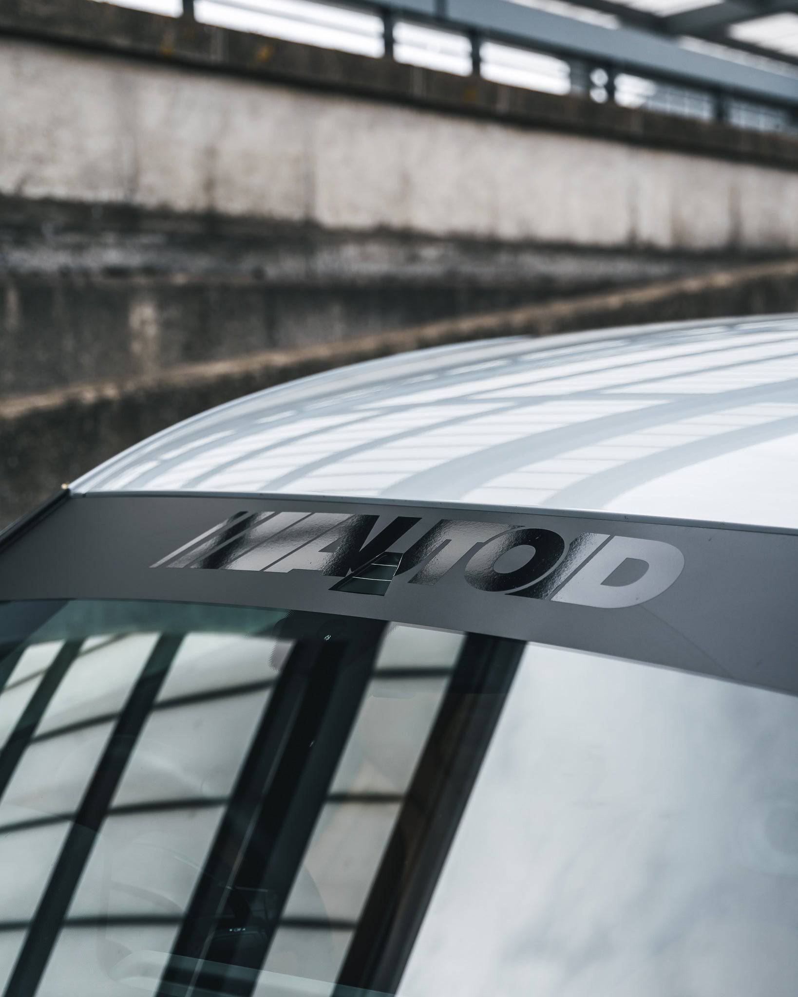 AUTOID Matte Sunstrip with Gloss Logo Overlay, Vinyl Decals & Stickers, AUTOID - AUTOID | Premium Automotive Accessories