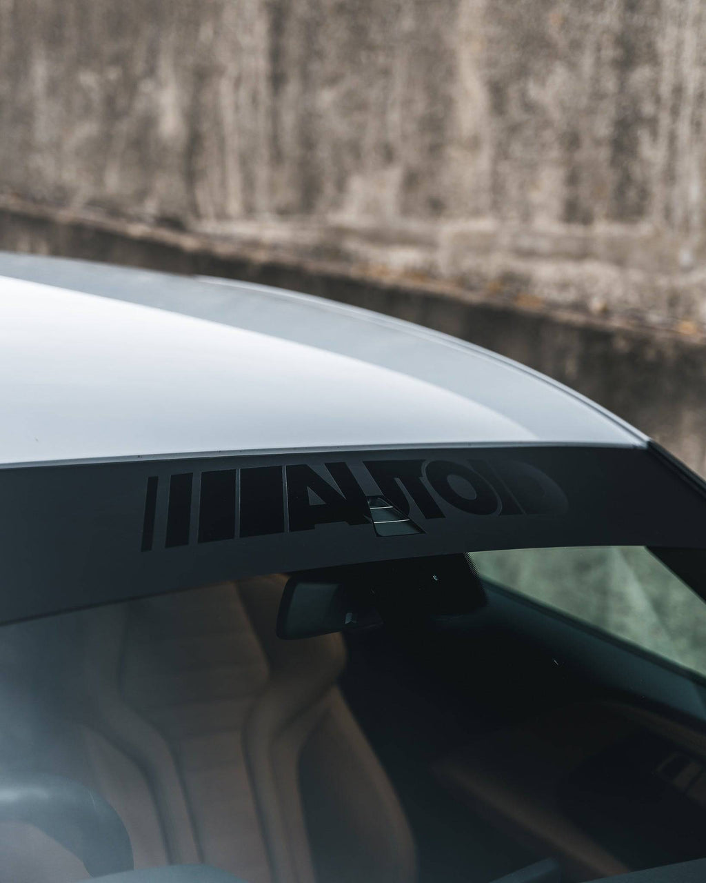 AUTOID V1 Matte Sunstrip with Gloss Logo Overlay - AUTOID® - Vinyl Decals & Stickers - AUTOID