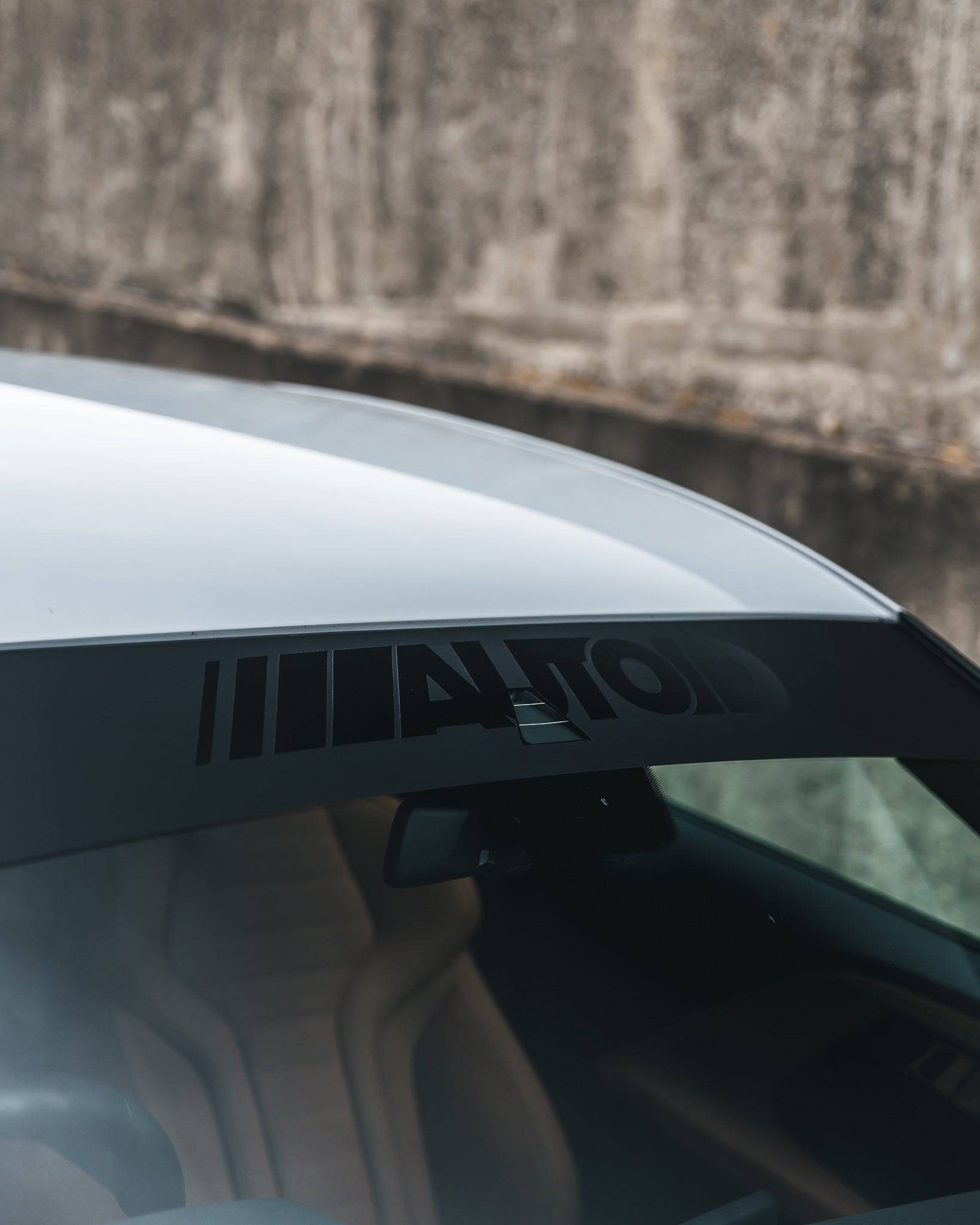 AUTOID V1 Matte Sunstrip with Gloss Logo Overlay - AUTOID® - Vinyl Decals & Stickers - AUTOID