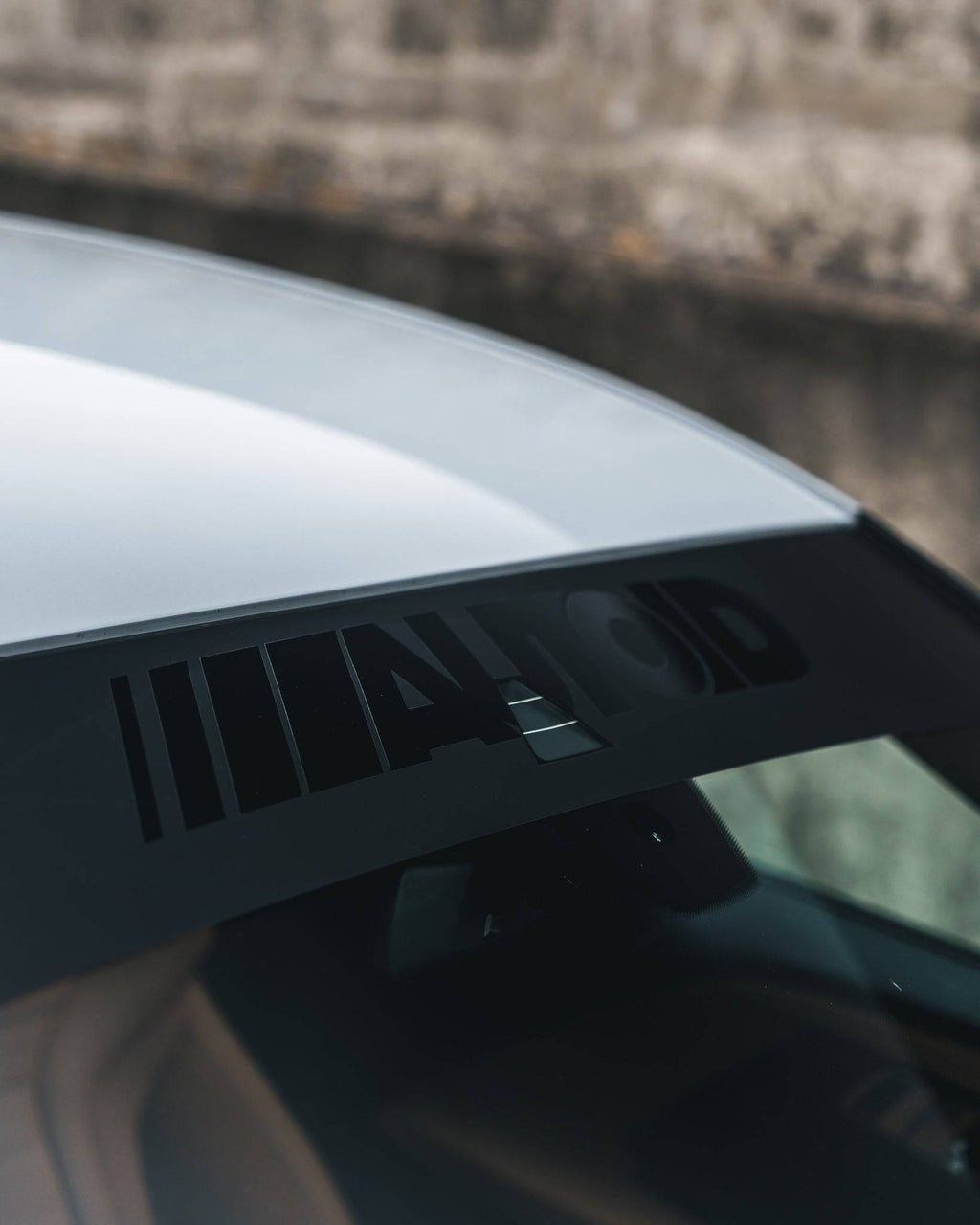 AUTOID V1 Matte Sunstrip with Gloss Logo Overlay - AUTOID® - Vinyl Decals & Stickers - AUTOID