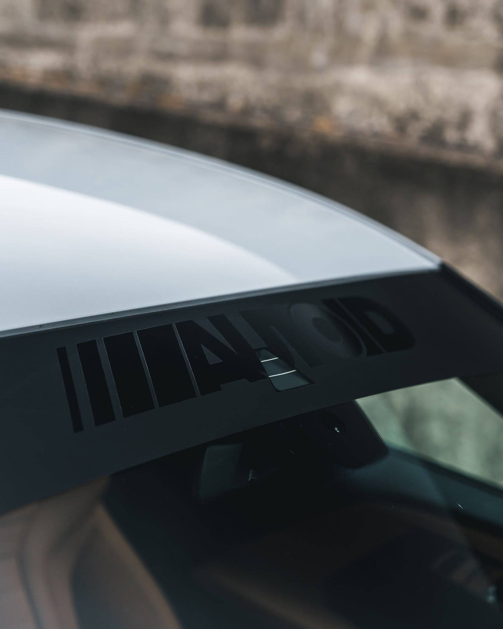 AUTOID V1 Matte Sunstrip with Gloss Logo Overlay - AUTOID® - Vinyl Decals & Stickers - AUTOID