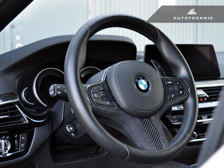 Autotecknic Carbon Fibre Alcantara Steering Wheel Trim for BMW X3 & X4 (2018+, G01 G02), Steering Wheel Trim, AutoTecknic - AUTOID | Premium Automotive Accessories