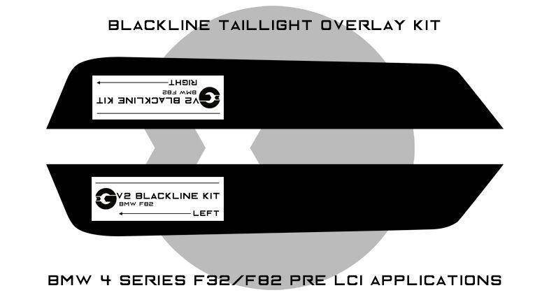 BLACKLINE Taillight Overlay Kit for BMW 4 Series & M4 - AUTOID - Vinyl Overlays - Goldenwrench Supply