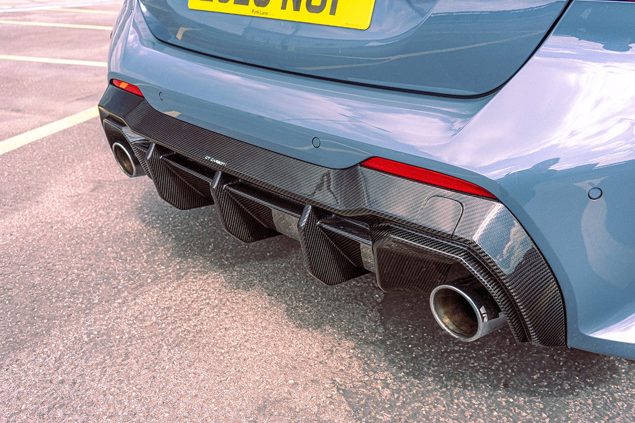 BMW 1 Series Dual Exit & M135i F40 Pre - Preg Carbon Fibre Rear Diffuser (2019+) - AUTOID - Rear Diffusers - CT Design