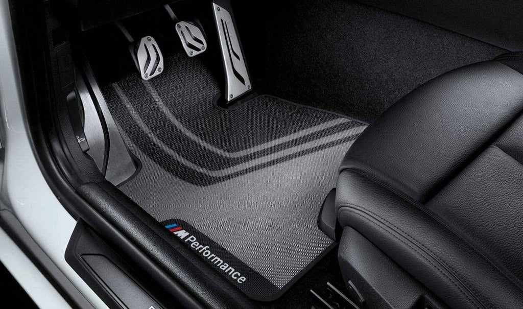 BMW 1 Series F20, 2 Series F22 & M2 F87 Genuine M Performance Front Floor Mats Set (2014-2021) - AUTOID® - Floor Mats - BMW M Performance