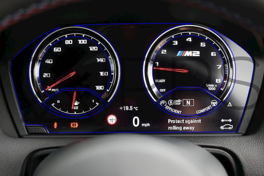 BMW 1 Series F20, 2 Series F22 & M2 LCI F87 Instrument Cluster Screen Protector PPF (2015-2021) - AUTOID® - Paint Protection Film - IPPS