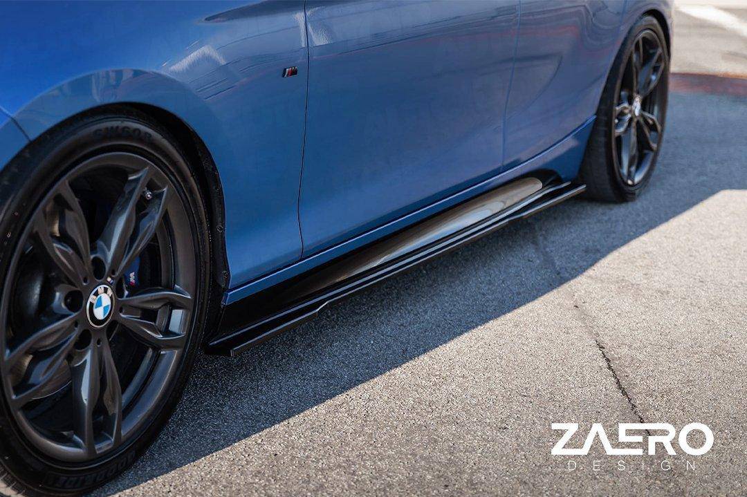 BMW 1 Series F20 F21 & 2 Series F22 EVO-1 Gloss Black Side Skirts by ZAERO (2011-2019) - AUTOID® - Side Skirts & Winglets - Zaero Design