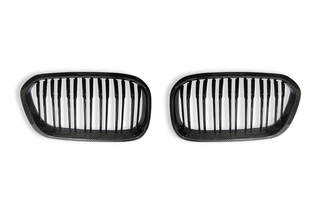 BMW 1 Series F20 F21 LCI Carbon Fibre Double Slat Kidney Grilles by FORM (2015-2019) - AUTOID® - Front Grille - FORM Industries