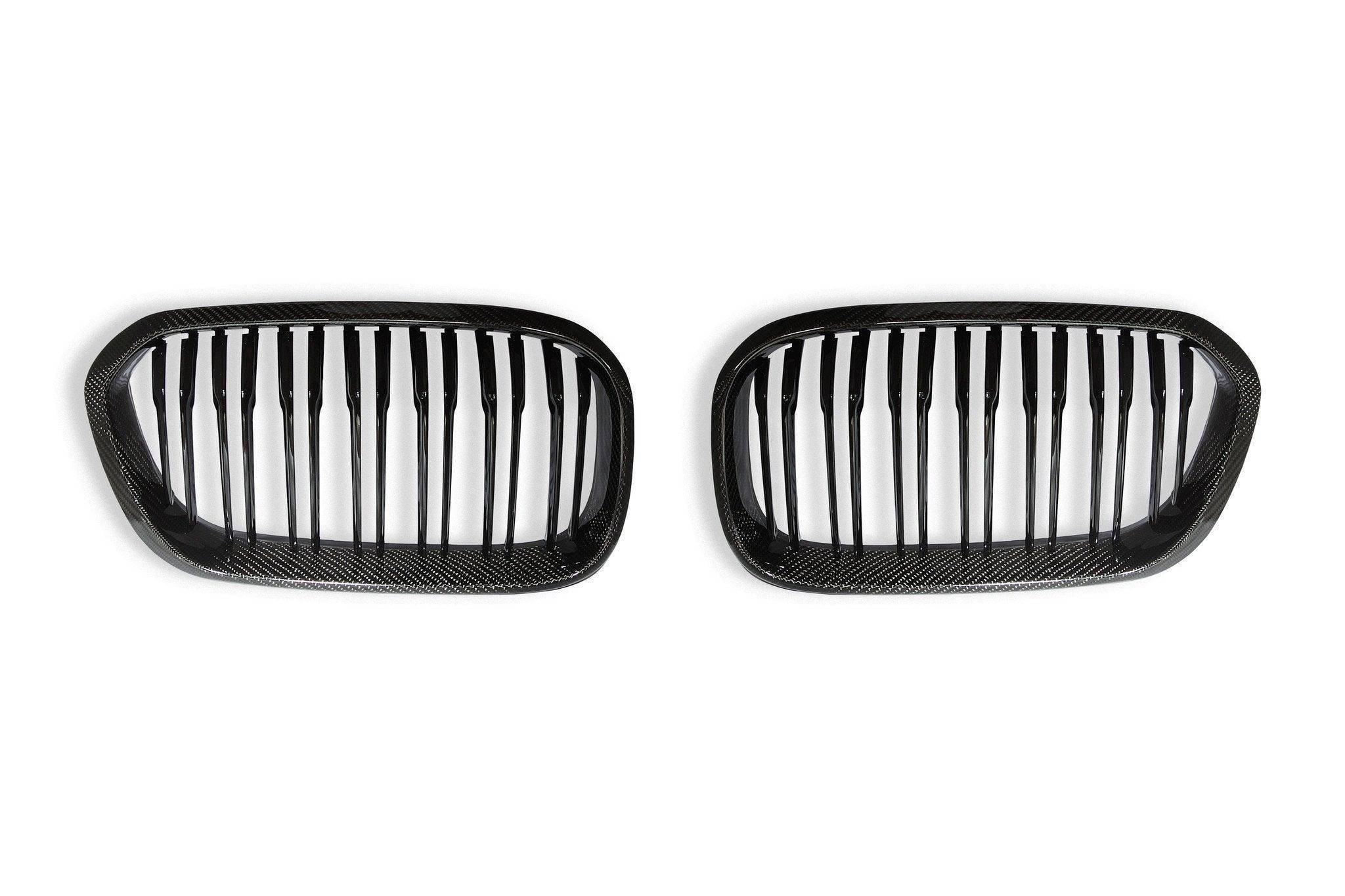 BMW 1 Series F20 F21 LCI Carbon Fibre Double Slat Kidney Grilles by FORM (2015-2019) - AUTOID® - Front Grille - FORM Industries