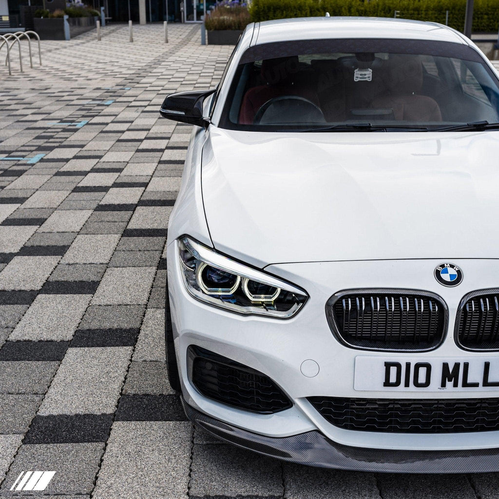 BMW 1 Series F20 F21 LCI Carbon Fibre Double Slat Kidney Grilles by FORM (2015-2019) - AUTOID® - Front Grille - FORM Industries