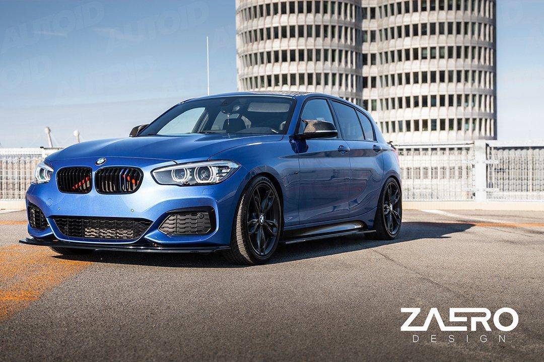 BMW 1 Series F20 F21 LCI EVO - 1 Gloss Black Front Splitter by ZAERO (2015 - 2019) - AUTOID - Front Lips & Splitters - Zaero Design