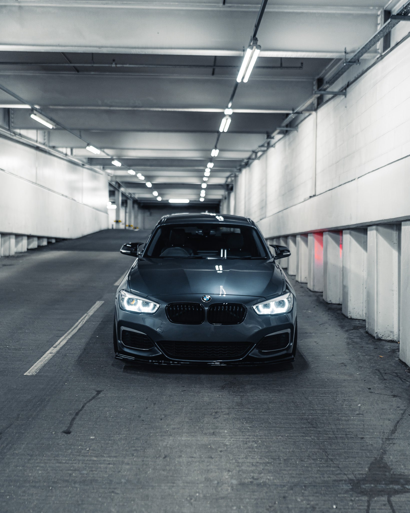 BMW 1 Series F20 F21 LCI EVO - 1 Gloss Black Front Splitter by ZAERO (2015 - 2019) - AUTOID - Front Lips & Splitters - Zaero Design