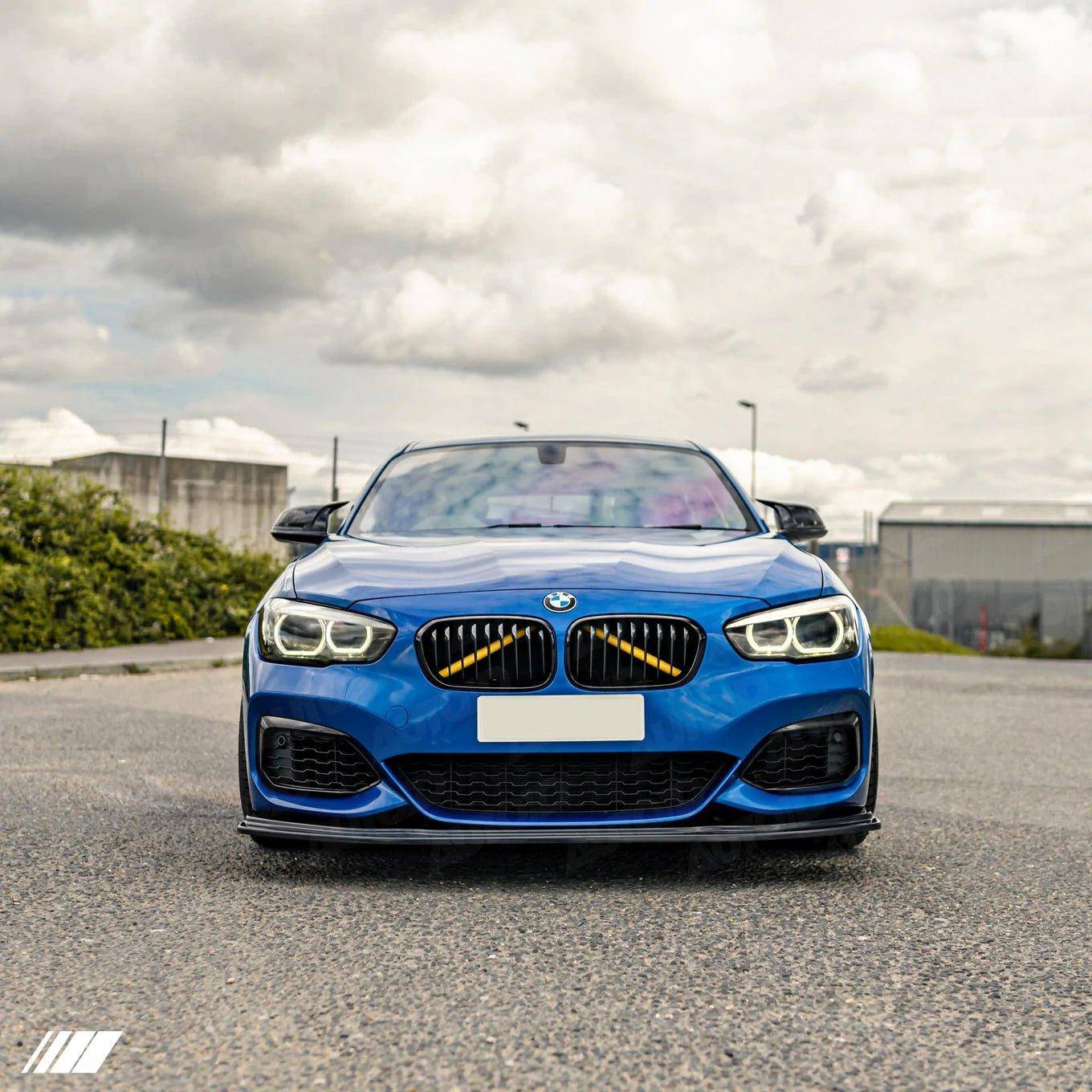 BMW 1 Series F20 F21 LCI EVO - 1 Gloss Black Front Splitter by ZAERO (2015 - 2019) - AUTOID - Front Lips & Splitters - Zaero Design