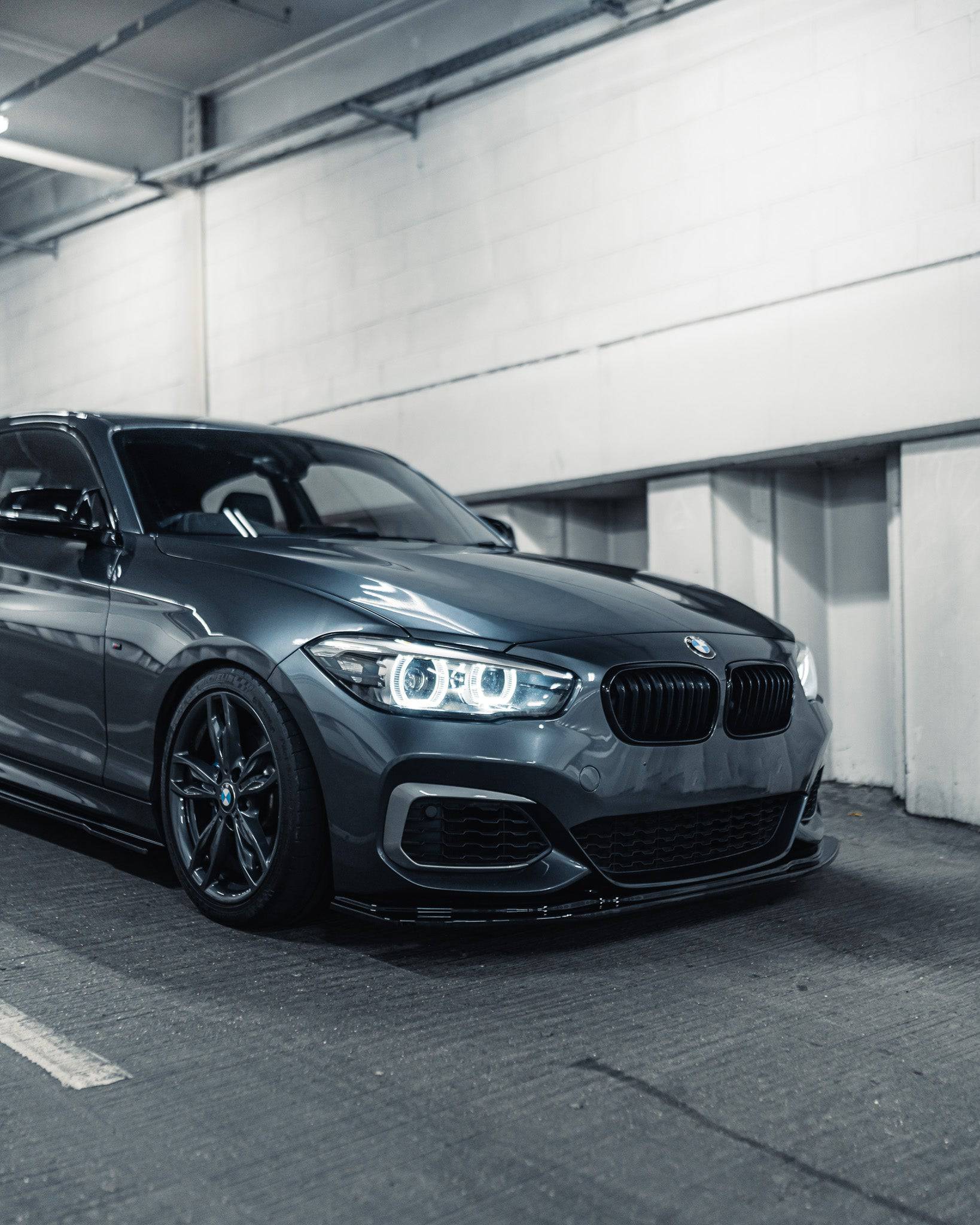 BMW 1 Series F20 F21 LCI EVO - 1 Gloss Black Front Splitter by ZAERO (2015 - 2019) - AUTOID - Front Lips & Splitters - Zaero Design