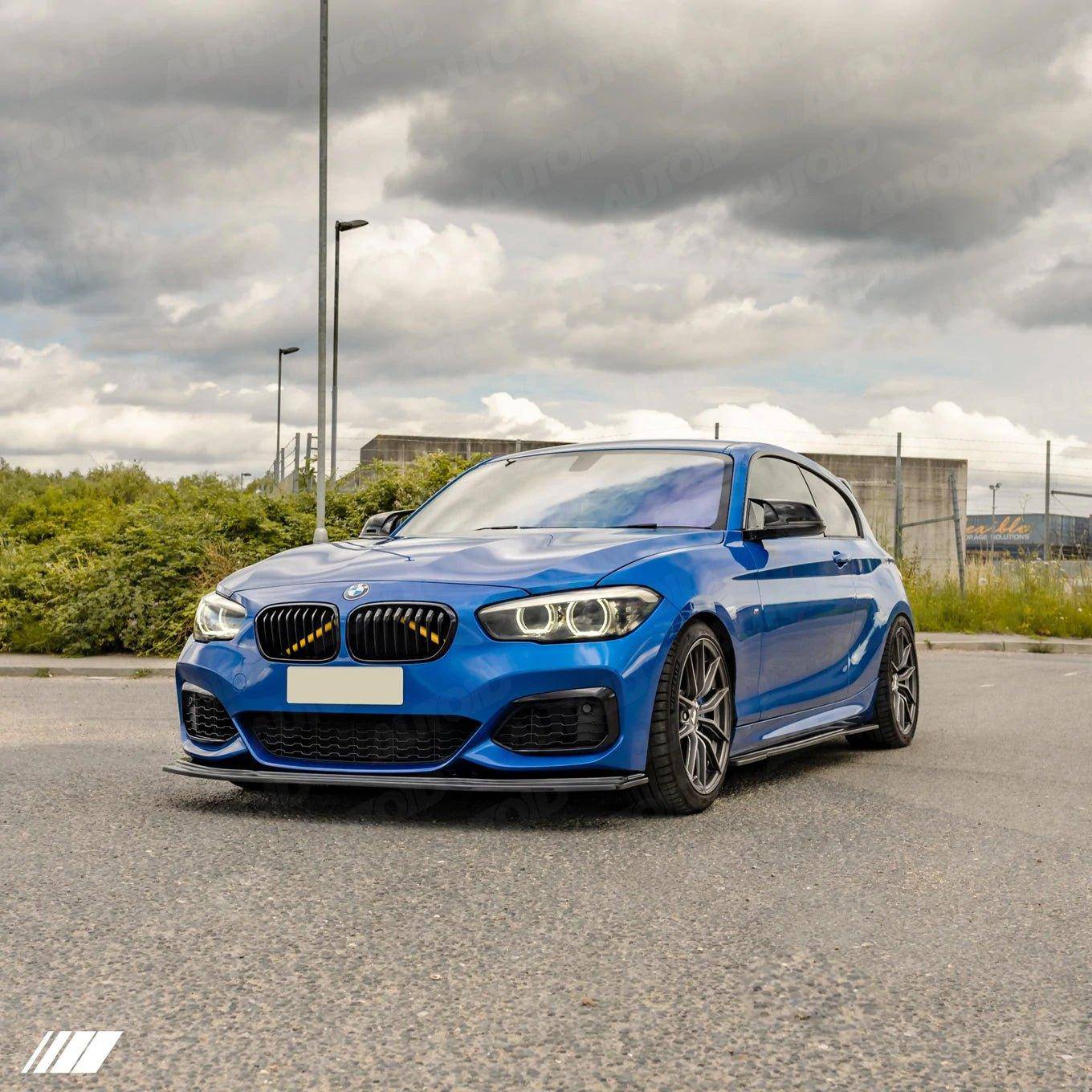 BMW 1 Series F20 F21 LCI EVO - 1 Gloss Black Front Splitter by ZAERO (2015 - 2019) - AUTOID - Front Lips & Splitters - Zaero Design