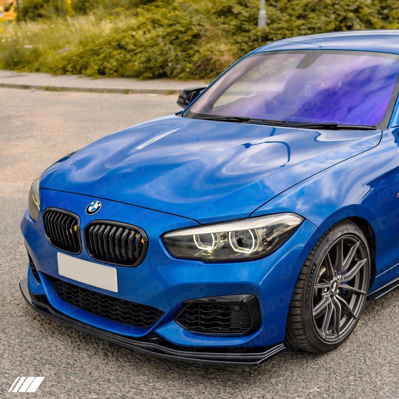 BMW 1 Series F20 F21 LCI EVO - 1 Gloss Black Front Splitter by ZAERO (2015 - 2019) - AUTOID - Front Lips & Splitters - Zaero Design