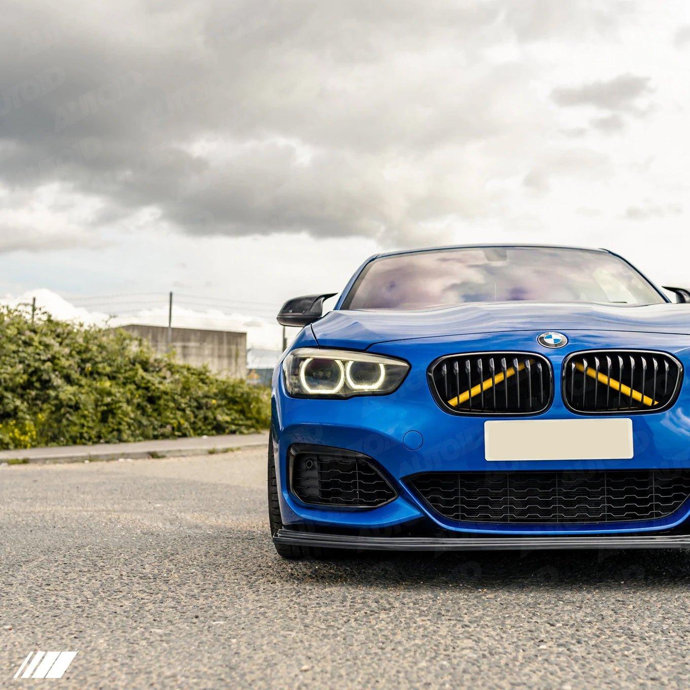 BMW 1 Series F20 F21 LCI EVO - 1 Gloss Black Front Splitter by ZAERO (2015 - 2019) - AUTOID - Front Lips & Splitters - Zaero Design