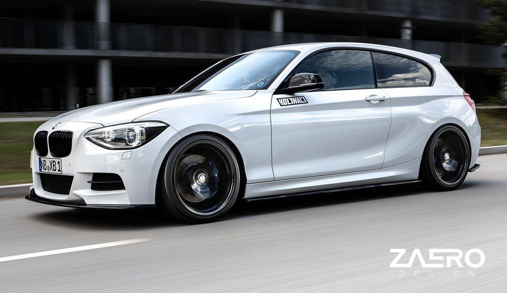 BMW 1 Series F20 Pre-LCI EVO-1 Gloss Black Front Splitter by ZAERO (2011-2015) - AUTOID® - Front Lips & Splitters - Zaero Design