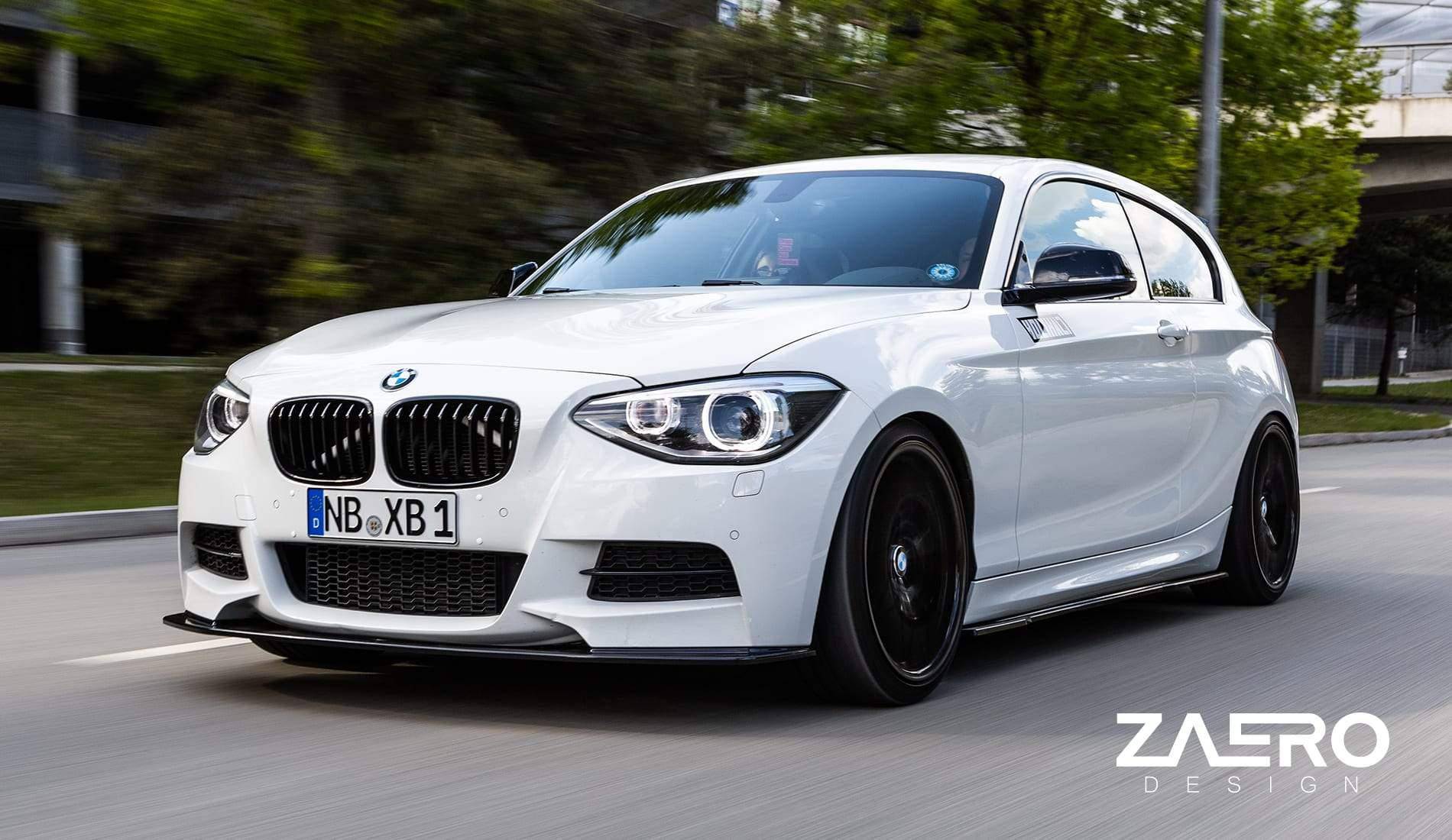 BMW 1 Series F20 Pre-LCI EVO-1 Gloss Black Front Splitter by ZAERO (2011-2015) - AUTOID® - Front Lips & Splitters - Zaero Design