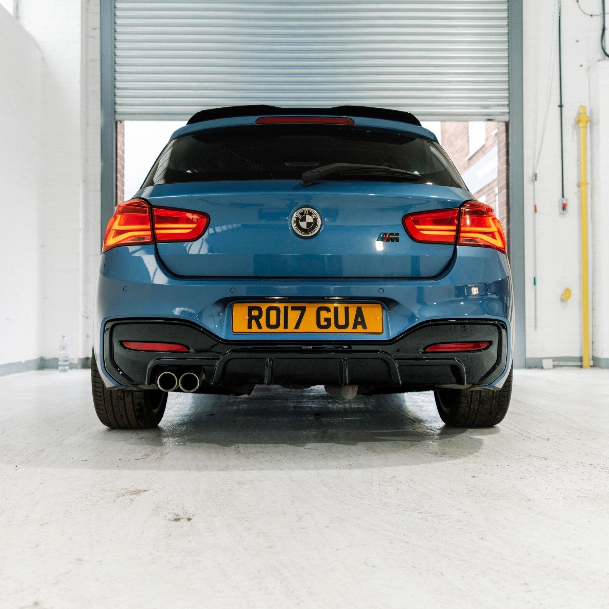 BMW 1 Series M Sport F20 F21 LCI Single Exit (118i 120i 120d 125i) EVO-1 Gloss Black Rear Diffuser by ZAERO (2015-2019) - AUTOID® - Rear Diffusers - Zaero Design