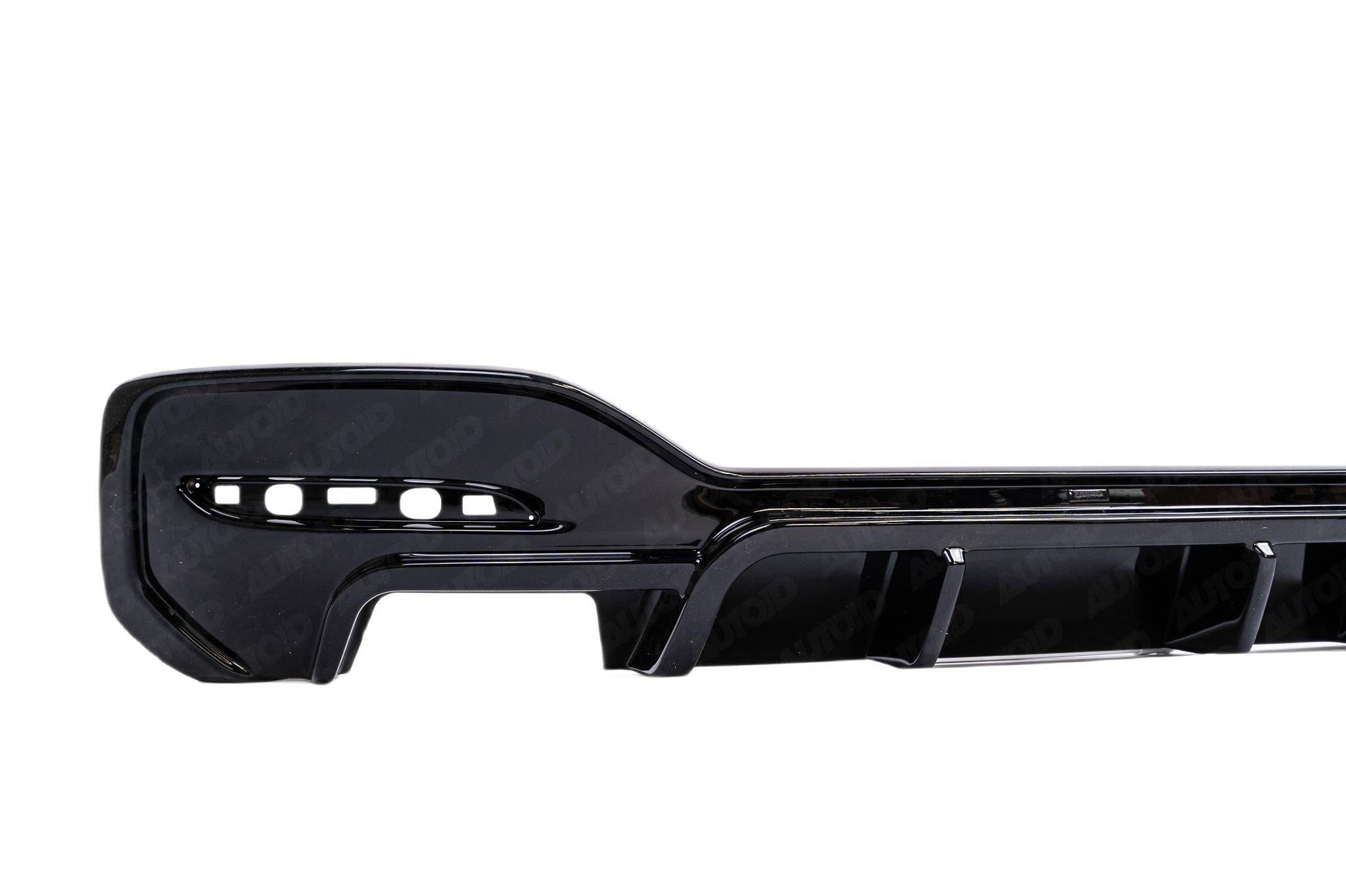 BMW 1 Series M Sport F20 F21 LCI Single Exit (118i 120i 120d 125i) EVO-1 Gloss Black Rear Diffuser by ZAERO (2015-2019) - AUTOID® - Rear Diffusers - Zaero Design