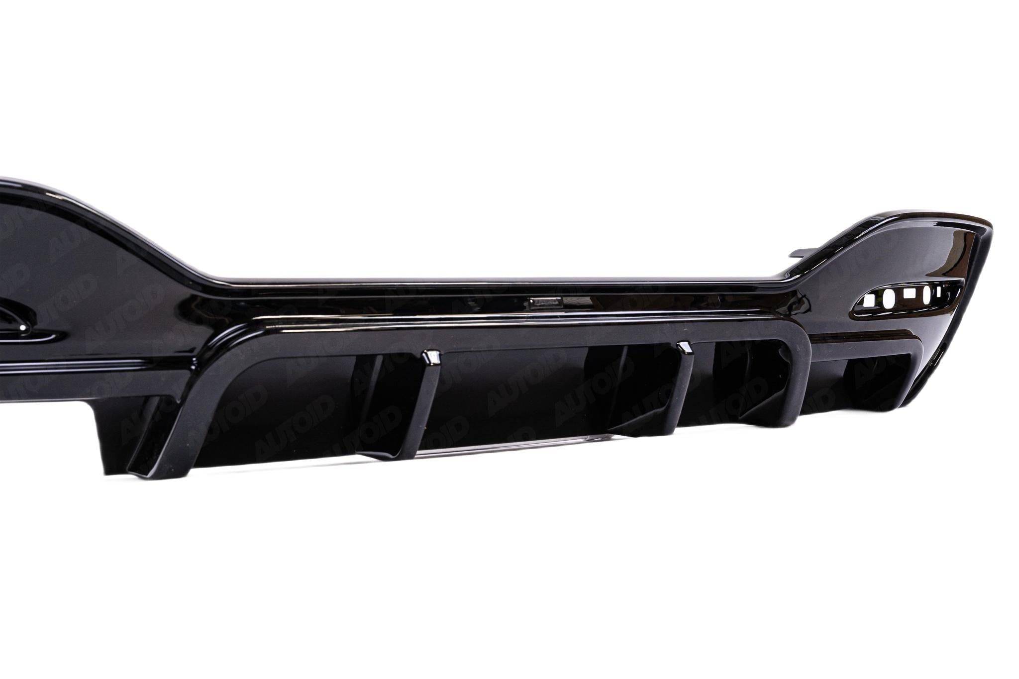 BMW 1 Series M Sport F20 F21 LCI Single Exit (118i 120i 120d 125i) EVO-1 Gloss Black Rear Diffuser by ZAERO (2015-2019) - AUTOID® - Rear Diffusers - Zaero Design