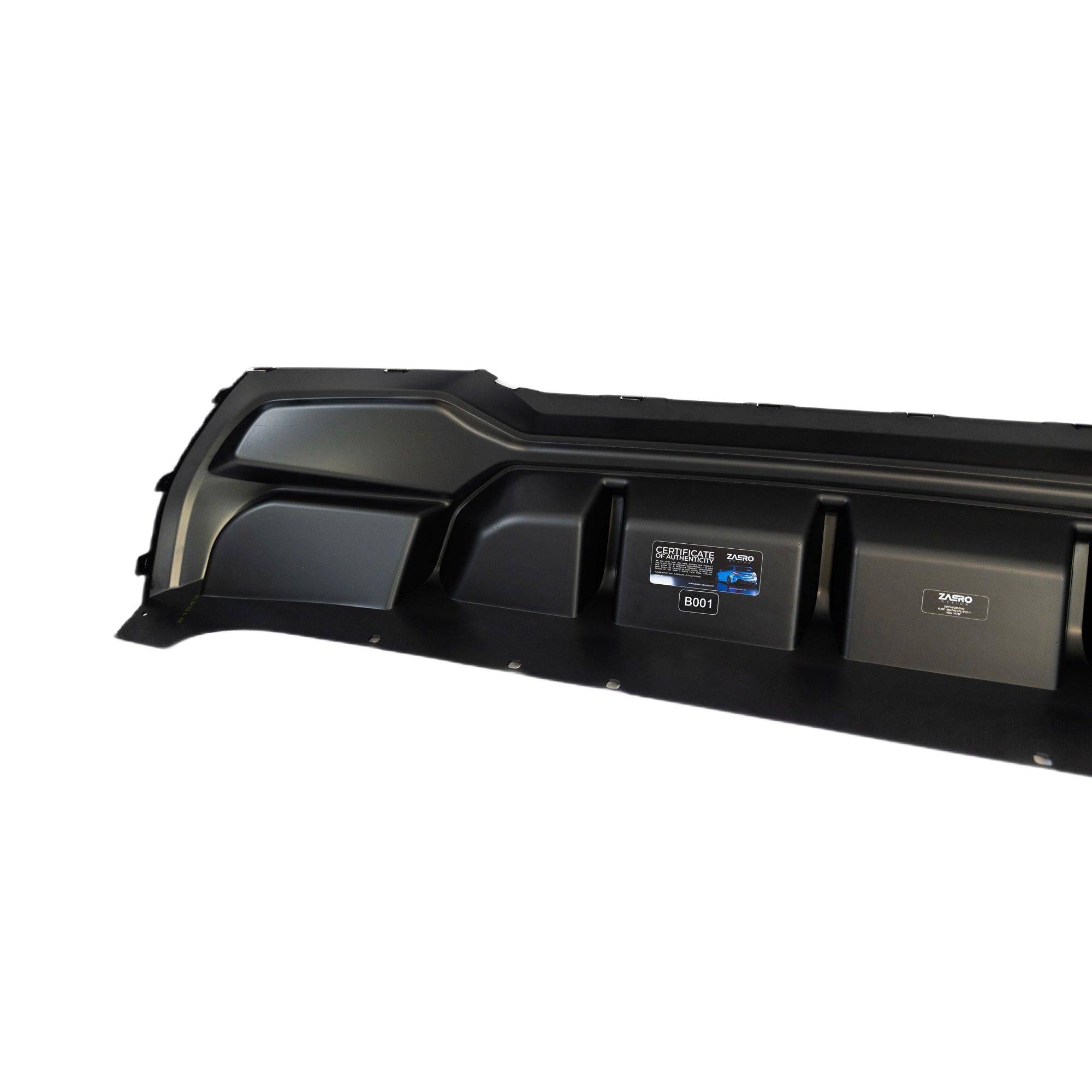 BMW 1 Series M Sport F40 Single Exit (116i 116d 118i 118d) EVO-1 Gloss Black Rear Diffuser by ZAERO (2019-2024) - AUTOID® - Rear Diffusers - Zaero Design