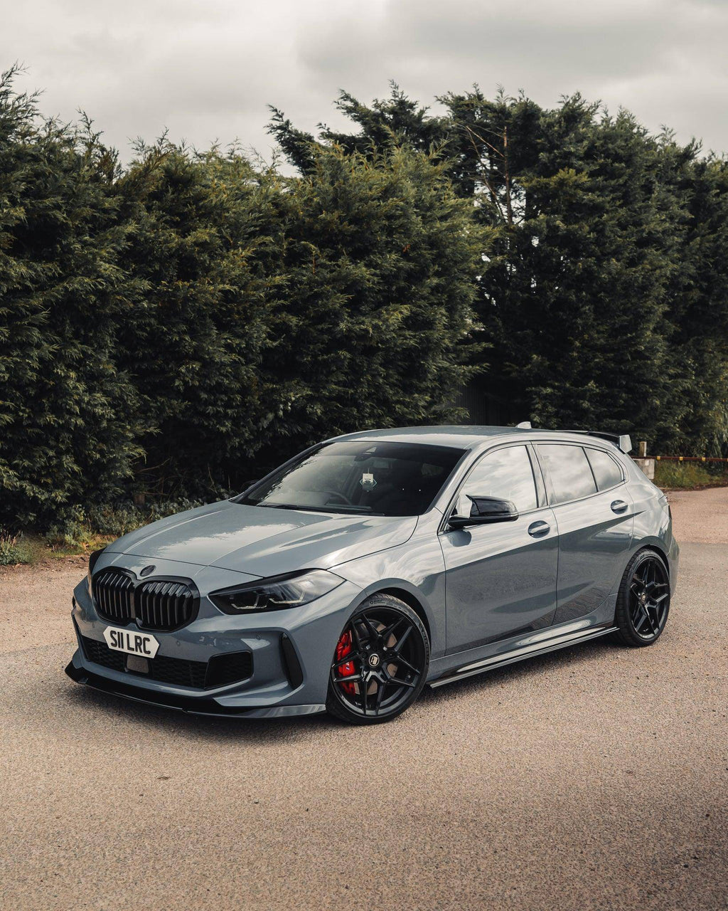 BMW 1 Series M Sport & M135i F40 EVO-1 Gloss Black Front Splitter by ZAERO (2019-2024) - AUTOID® - Front Lips & Splitters - Zaero Design