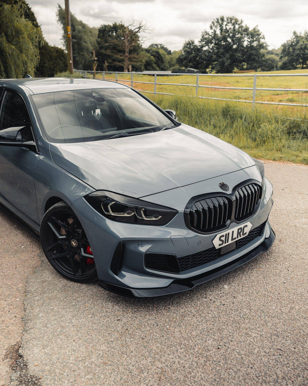 BMW 1 Series M Sport & M135i F40 EVO-1 Gloss Black Front Splitter by ZAERO (2019-2024) - AUTOID® - Front Lips & Splitters - Zaero Design