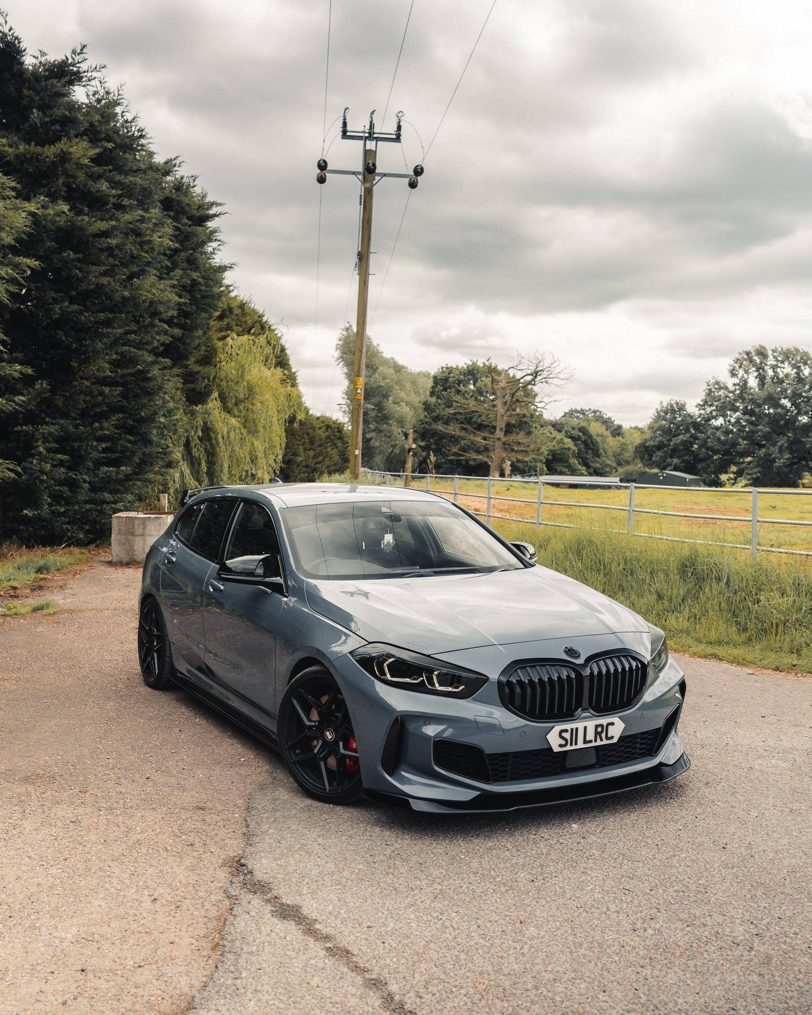 BMW 1 Series M Sport & M135i F40 EVO - 1 Gloss Black Front Splitter by ZAERO (2019+) - AUTOID - Front Lips & Splitters - Zaero Design