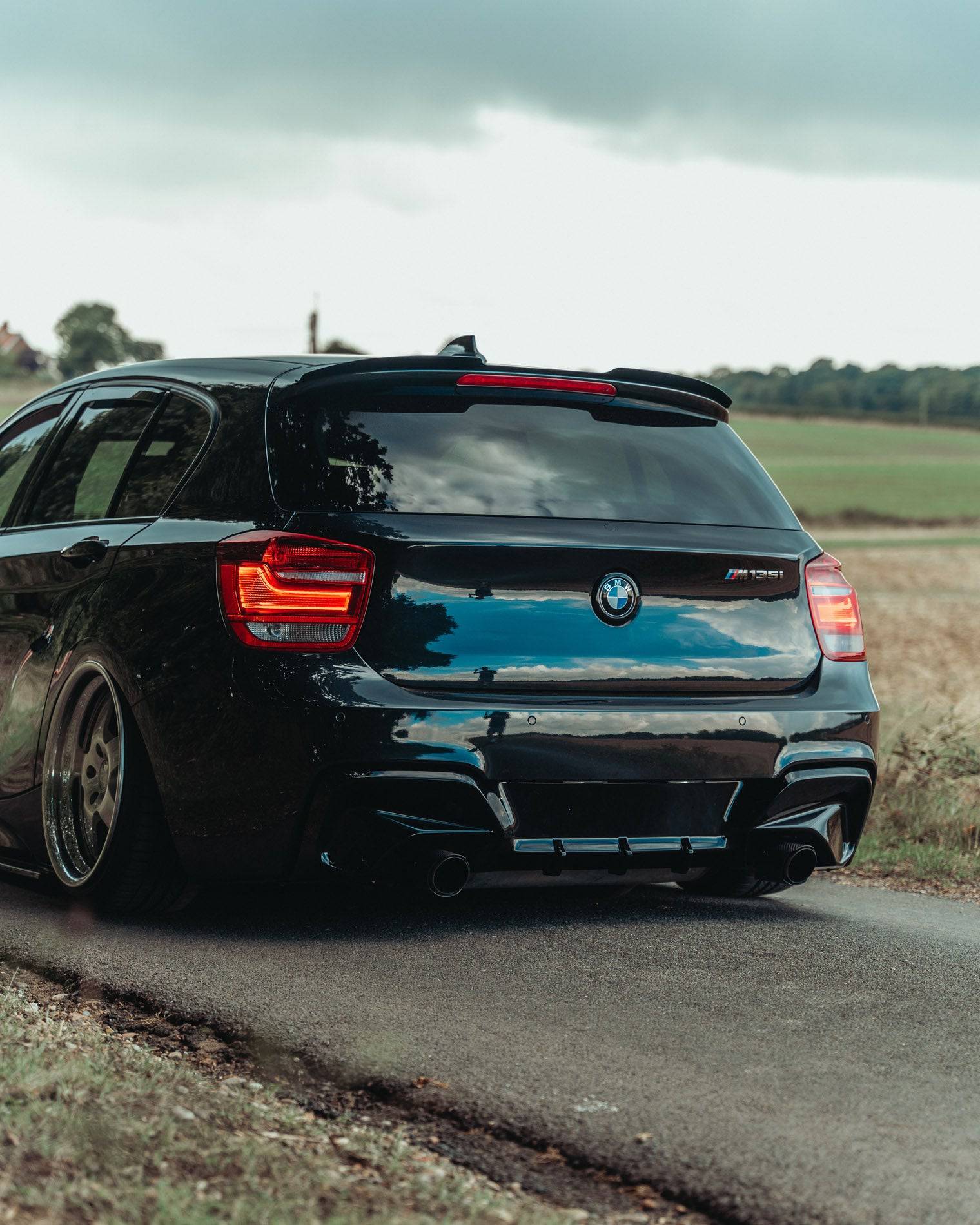 BMW 1 Series & M135i F20 Pre - LCI EVO - 1 Gloss Black Rear Diffuser by ZAERO (2011 - 2015, F20 F21) - AUTOID - Rear Diffusers - Zaero Design