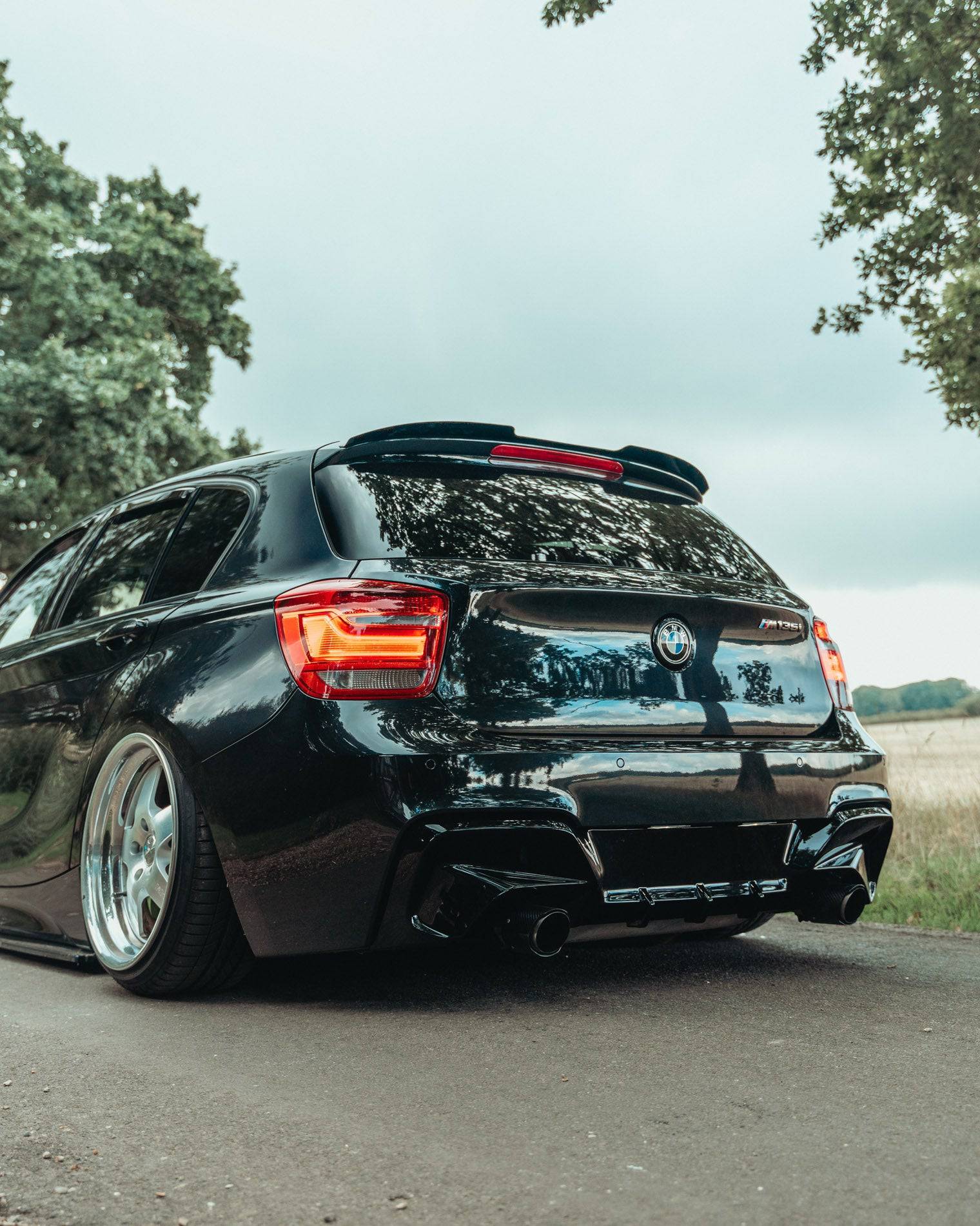 BMW 1 Series & M135i F20 Pre - LCI EVO - 1 Gloss Black Rear Diffuser by ZAERO (2011 - 2015, F20 F21) - AUTOID - Rear Diffusers - Zaero Design