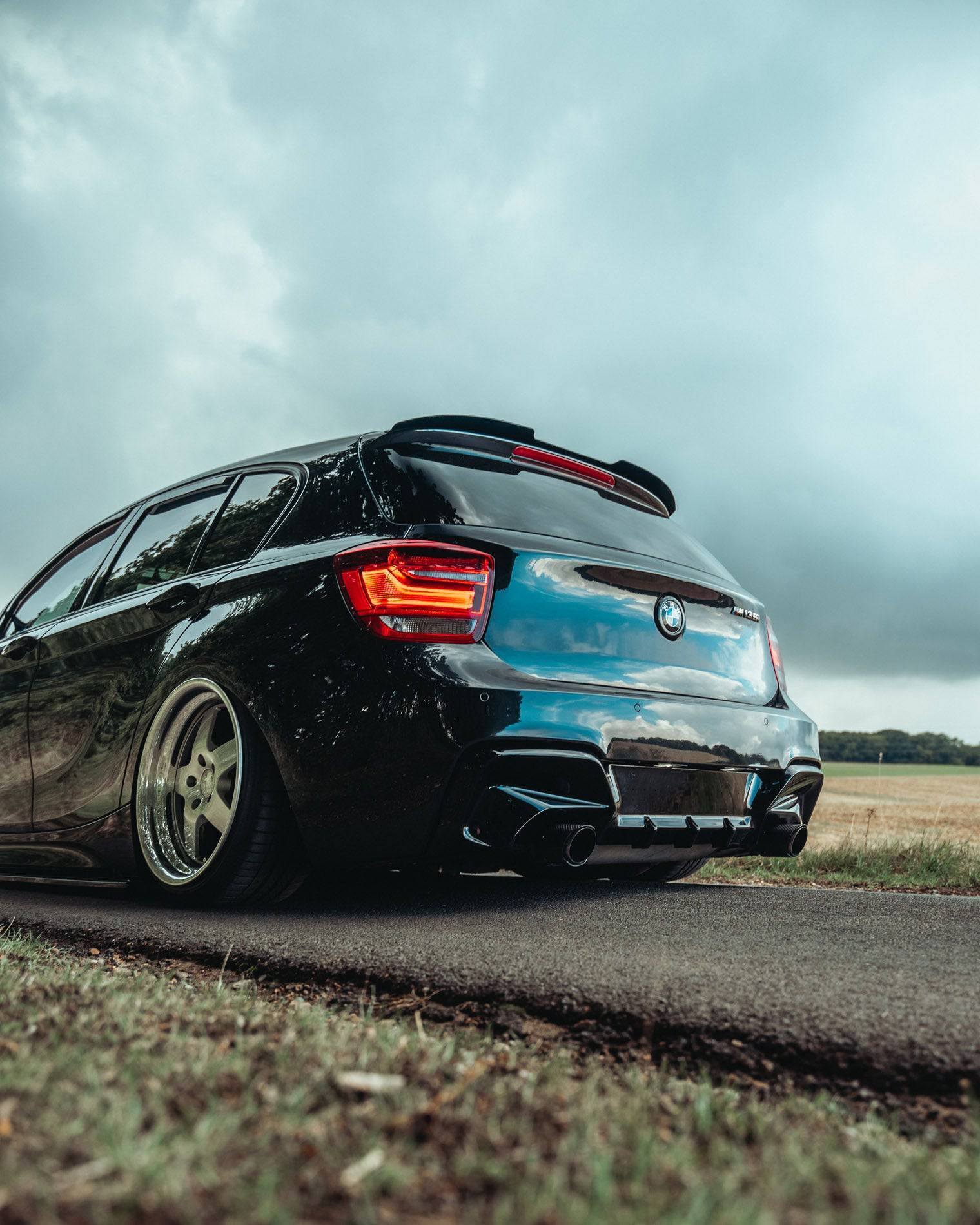 BMW 1 Series & M135i F20 Pre - LCI EVO - 1 Gloss Black Rear Diffuser by ZAERO (2011 - 2015, F20 F21) - AUTOID - Rear Diffusers - Zaero Design