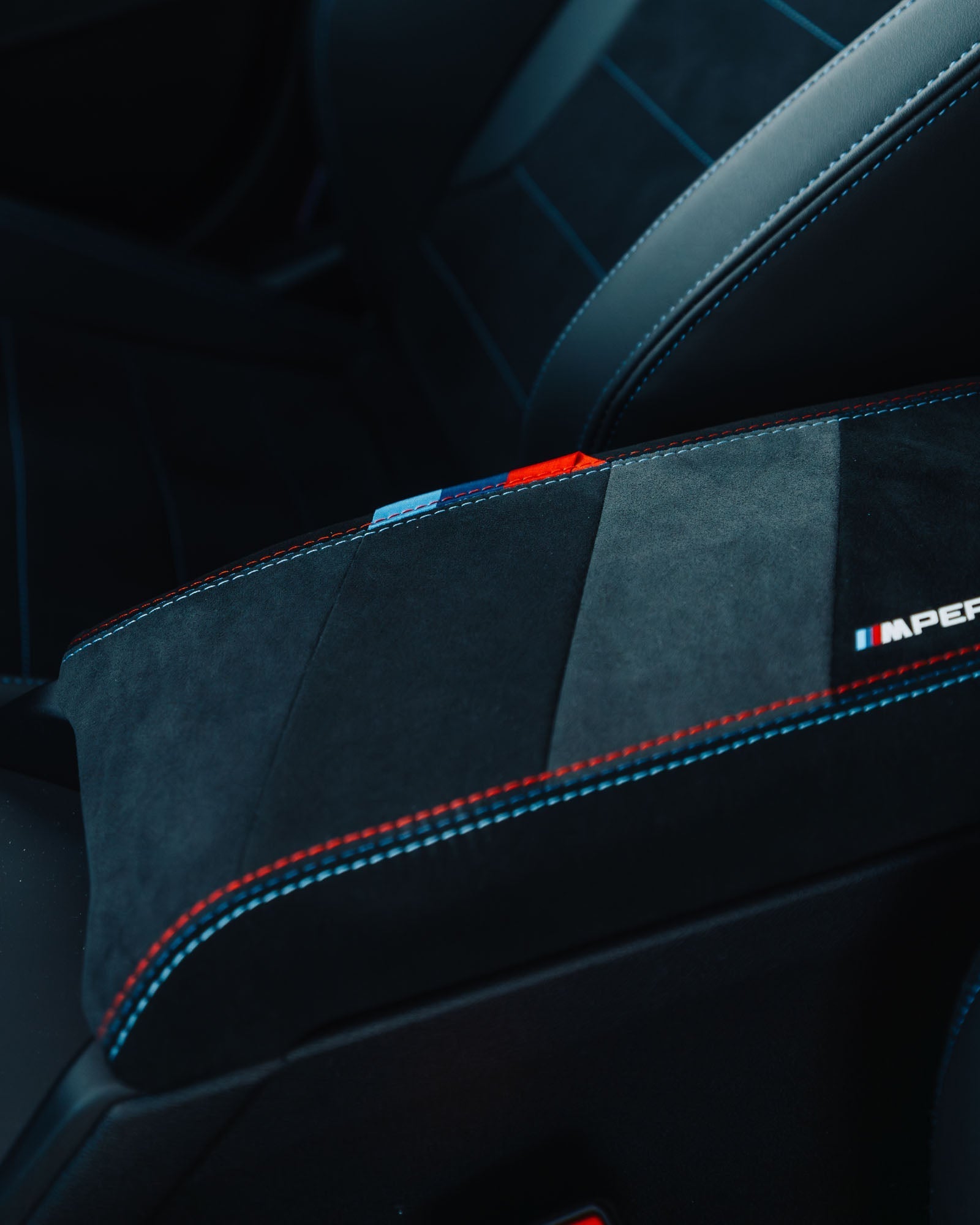 BMW 1 Series, M135i F40 & F70 Genuine M Performance Alcantara Armrest (2019+) - AUTOID® - Interior - BMW M Performance