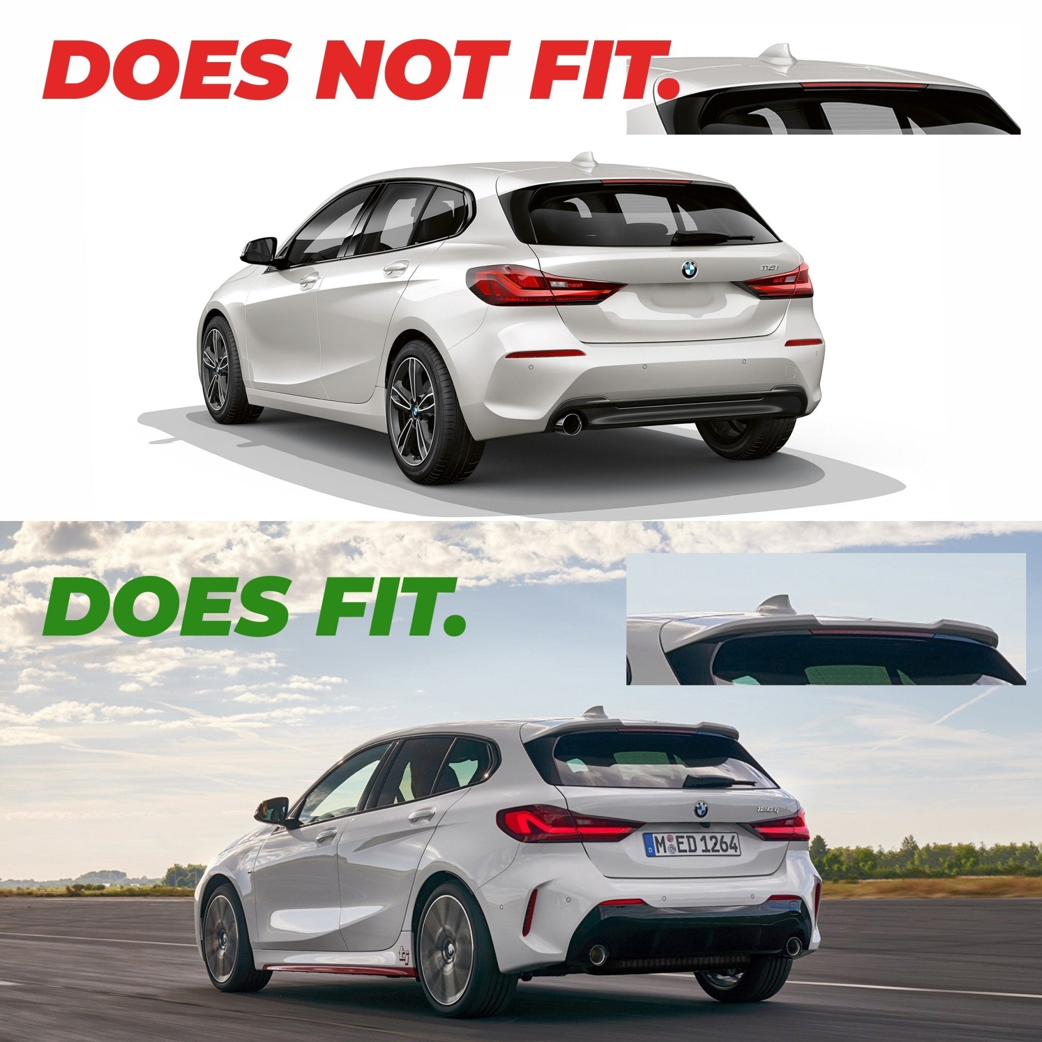 BMW 1 Series, M135i F40 & F70 Gloss Black Performance Rear Wing Spoiler by FORM (2019+) - AUTOID® - Rear Spoilers - FORM Industries