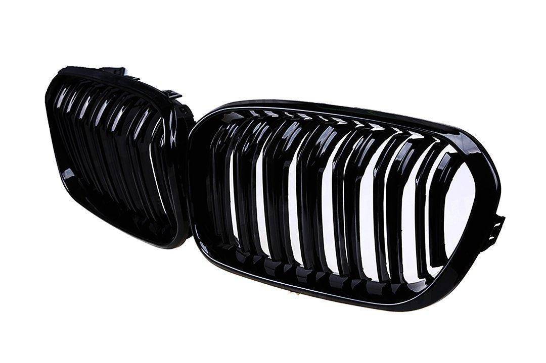 BMW 1 Series, M135i & M140i F20 F21 LCI Gloss Black Kidney Grilles by FORM (2015-2019) - AUTOID® - Front Grille - FORM Industries