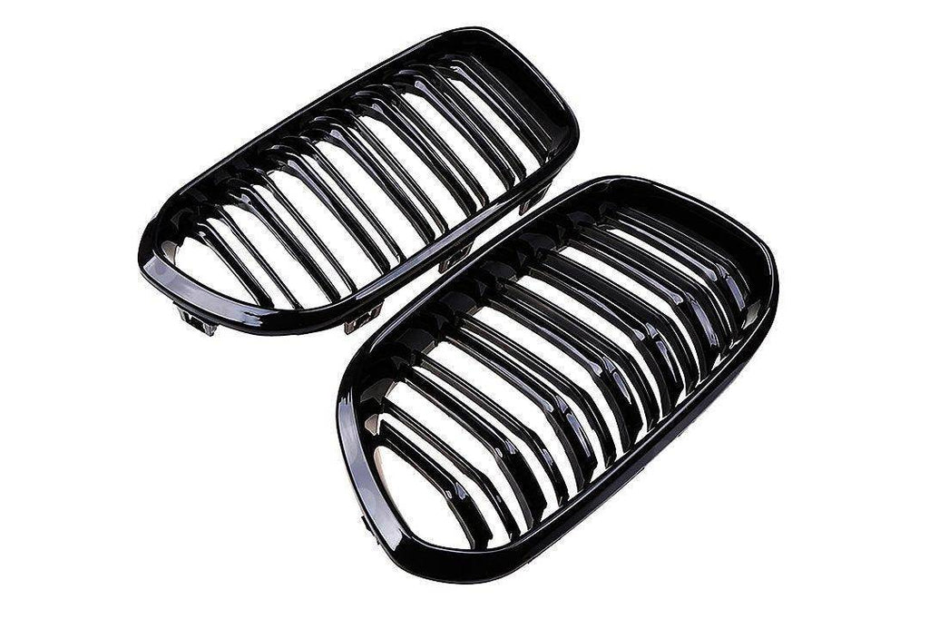 BMW 1 Series, M135i & M140i F20 F21 LCI Gloss Black Kidney Grilles by FORM (2015-2019) - AUTOID® - Front Grille - FORM Industries