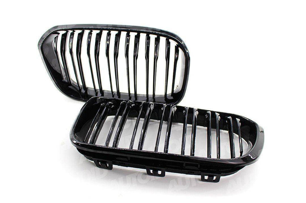 BMW 1 Series, M135i & M140i F20 F21 LCI Gloss Black Kidney Grilles by FORM (2015-2019) - AUTOID® - Front Grille - FORM Industries
