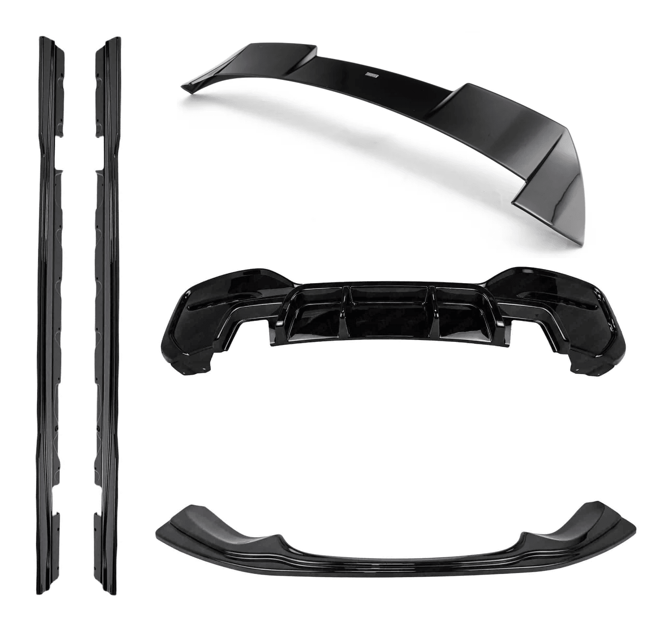 BMW 1 Series, M135i & M140i F20 F21 LCI Gloss Black V2 Body Kit by ZAERO (2015-2019) - AUTOID® - Styling Kit - Zaero Design
