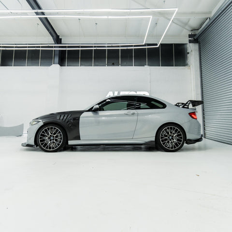 BMW 2 Series F22 & M2 F87 Pre-Preg Carbon Fibre Swan Neck AT-R1 Rear Wing by Adro (2014-2021) - AUTOID® - Rear Wings - Adro